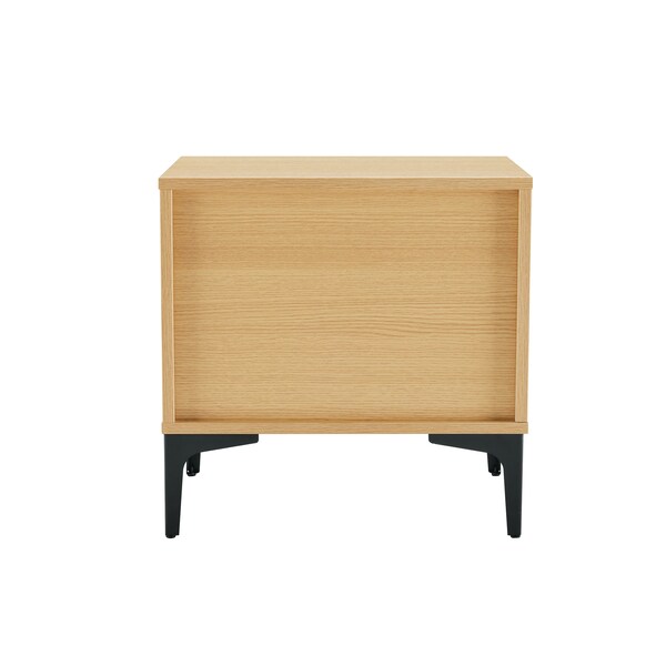 Manhattan Comfort Amara Nightstand in Natural Oak - NS006-NA
