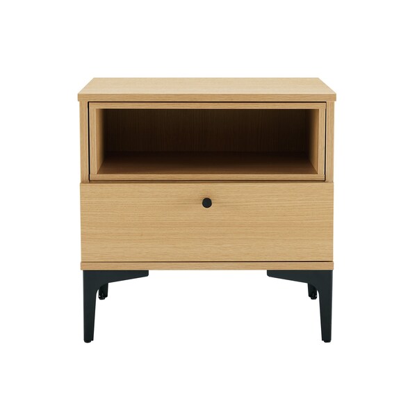 Manhattan Comfort Amara Nightstand in Natural Oak - NS006-NA