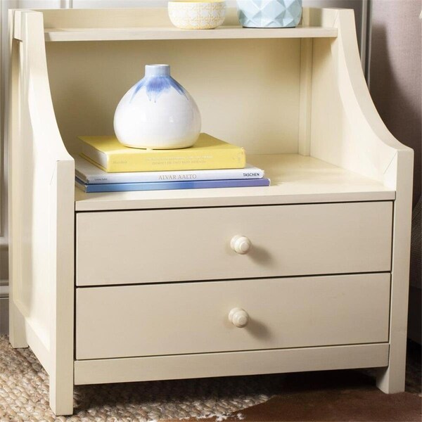 Safavieh Ellie 2 Drawer Nightstand, White - NST5000A