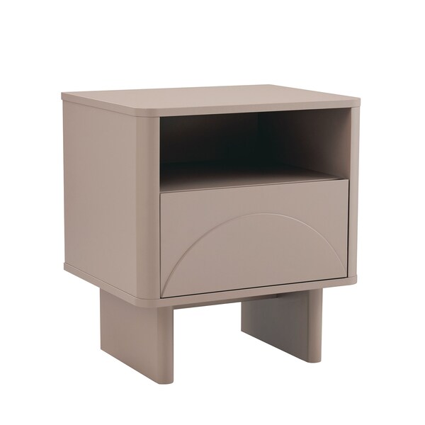 Manhattan Comfort Ella Nightstand in Mocha- Set of 2 - 2-NS005-MO