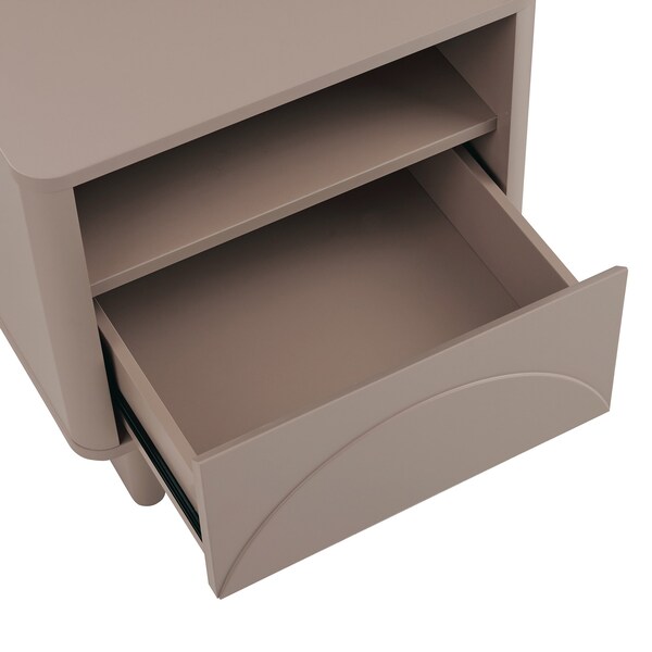 Manhattan Comfort Ella Nightstand in Mocha- Set of 2 - 2-NS005-MO