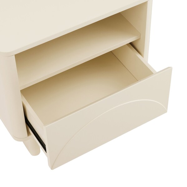 Manhattan Comfort Ella Nightstand in Cream - NS005-CR