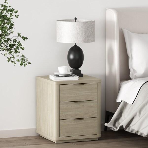 Manhattan Comfort Evelyn Nightstand in Natural - NS013-NA