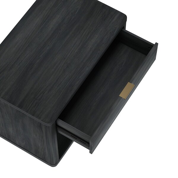 Manhattan Comfort Evelyn 32in Nightstand 2.0 in Charcoal Grey - NS012-CH