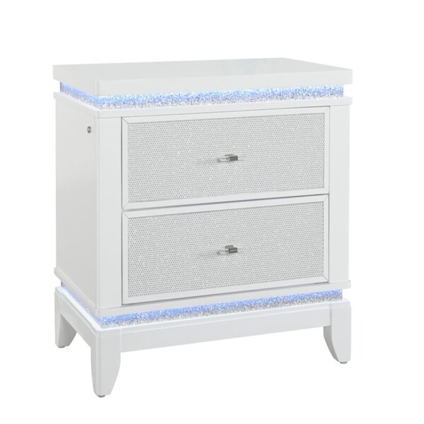 Global Furniture Usa Contemporary Alina Nightstand With Led And Usb - 5535