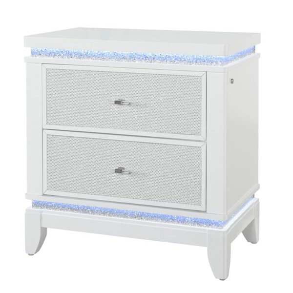 Global Furniture Usa Contemporary Alina Nightstand With Led And Usb - 5535