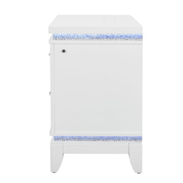 Global Furniture Usa Contemporary Alina Nightstand With Led And Usb - 5535