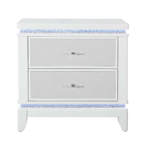 Global Furniture Usa Contemporary Alina Nightstand With Led And Usb - 5535