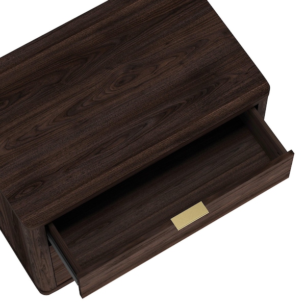 Manhattan Comfort Evelyn 32in Nightstand 4.0 in Brown - NS014-BR