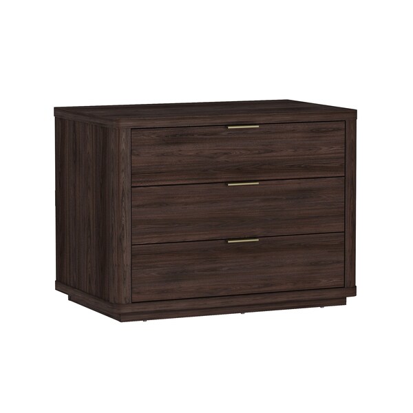 Manhattan Comfort Evelyn 32in Nightstand 4.0 in Brown - NS014-BR