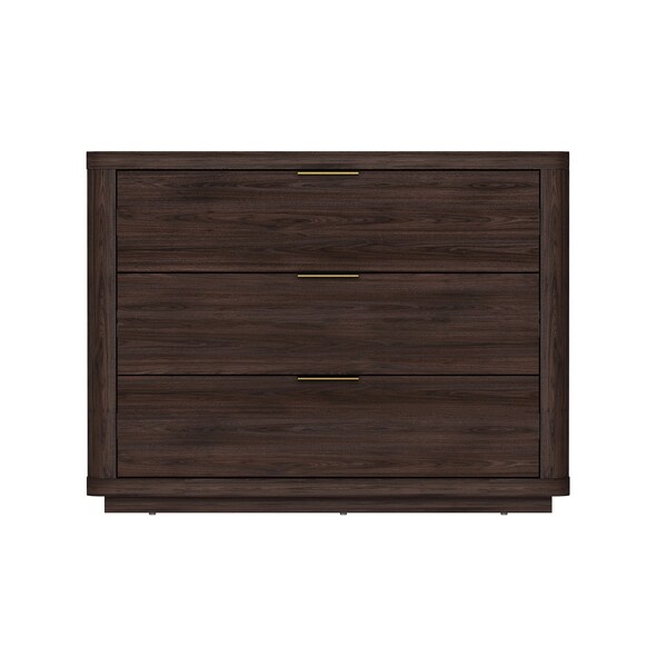 Manhattan Comfort Evelyn 32in Nightstand 4.0 in Brown - NS014-BR