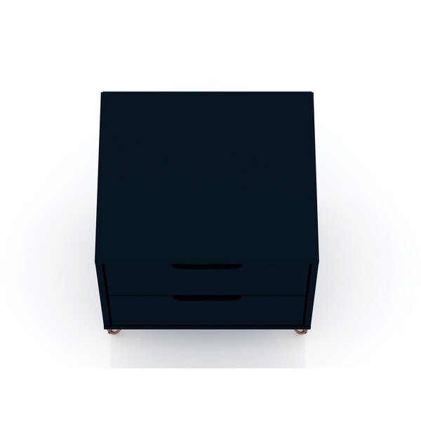 Manhattan Comfort Rockefeller Nightstand 2.0 in Tatiana Midnight Blue (Set of 2) - 2-102GMC4