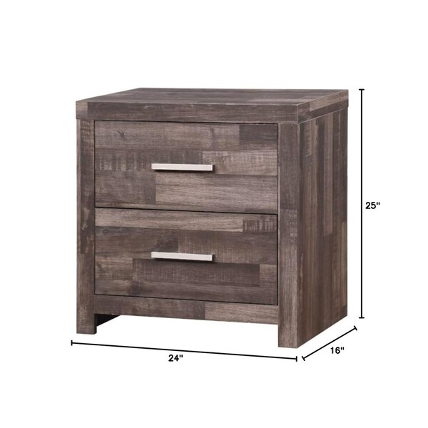 Acme Modern Composite Wood 2-Drawer Bedroom Nightstand - ER-014CY