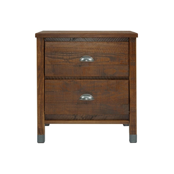 Ecoflex Furniture Baja Night Stand with 2 Drawer, Walnut - 25 x 22.5 x 17 in. - BJ210