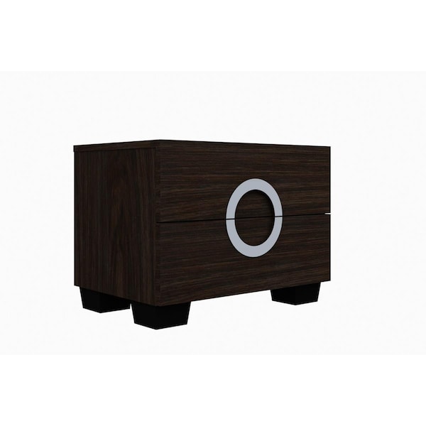 Salle De Bain Usa Refined High Gloss Nightstand, Wenge - 18 in. - SA2467676