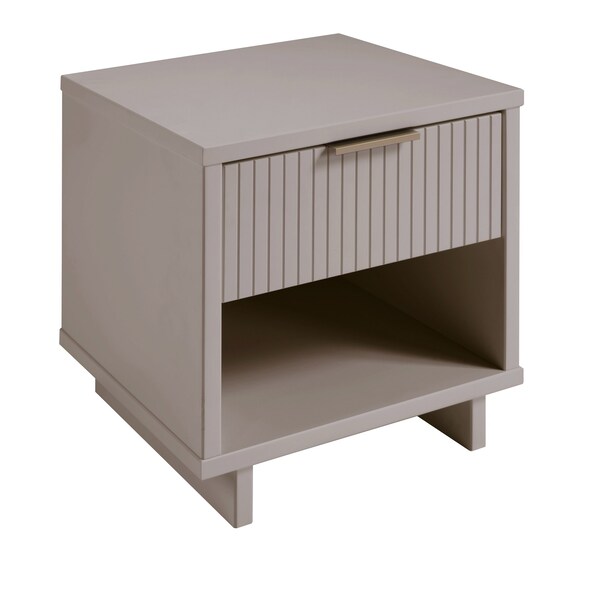 Manhattan Comfort Granville Nightstand 1.0 in Light Grey - NS-5006