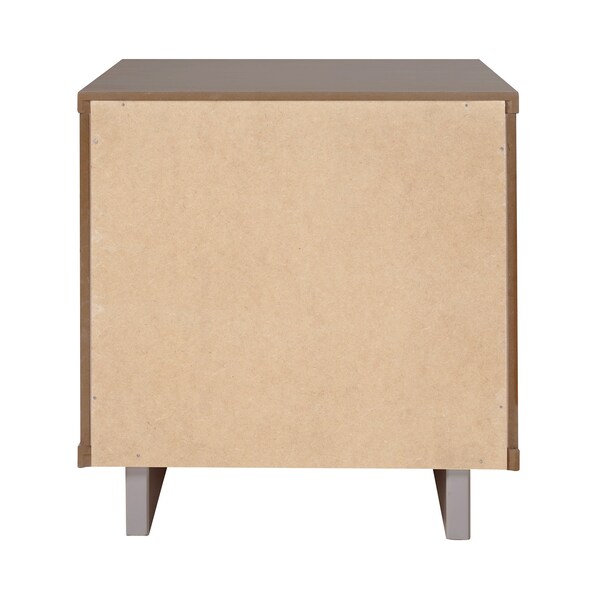 Manhattan Comfort Granville Nightstand 1.0 in Light Grey - NS-5006
