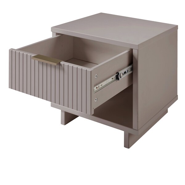 Manhattan Comfort Granville Nightstand 1.0 in Light Grey - NS-5006