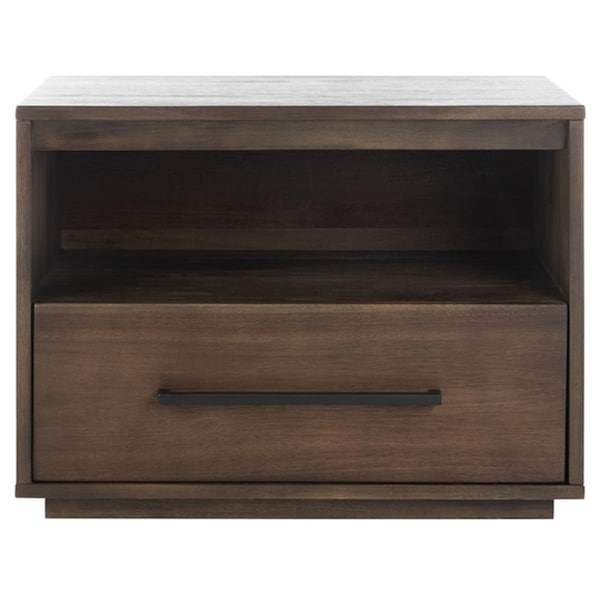 Safavieh Mallory 1 Drawer Nightstand, Dark Chocolate - SFV7200A