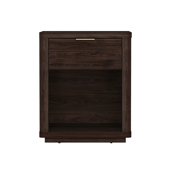 Manhattan Comfort Evelyn Nightstand in Brown - NS011-BR