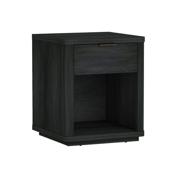 Manhattan Comfort Evelyn Nightstand in Charcoal Grey - NS011-CH