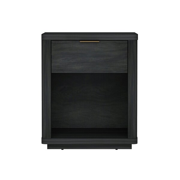 Manhattan Comfort Evelyn Nightstand in Charcoal Grey - NS011-CH