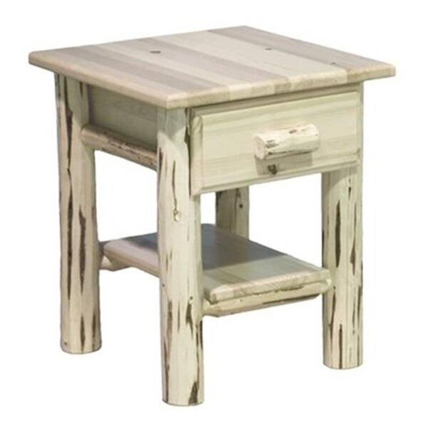 Montana Woodworks Montana Woodworks MWNSV Nightstand with Shelf - Clear Lacquer - MWNSV
