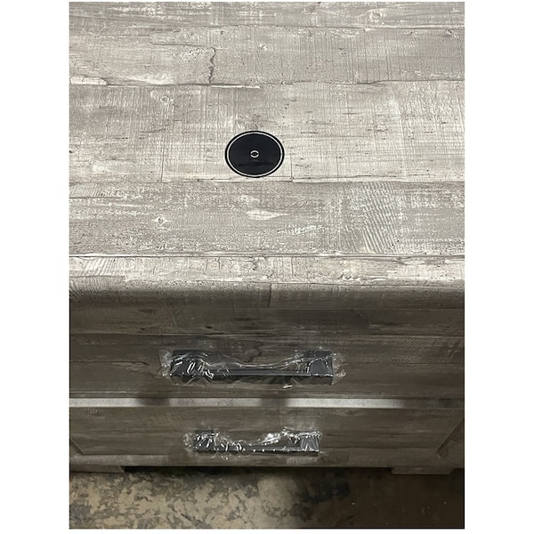 Global Furniture Usa Farmhouse Glam Paper Nolan Grey Nightstand - 2300