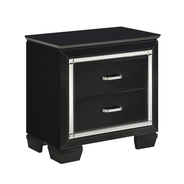 Homelegance Allura Night Stand, Black - 1916BK-4