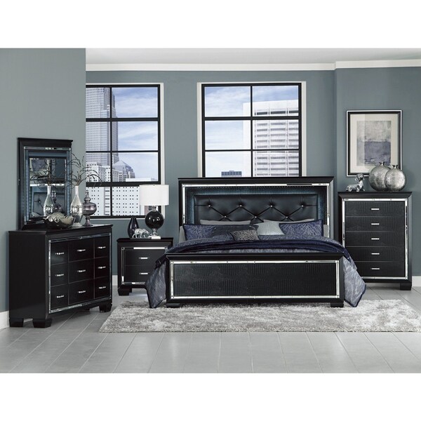 Homelegance Allura Night Stand, Black - 1916BK-4