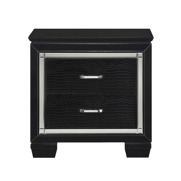 Homelegance Allura Night Stand, Black - 1916BK-4