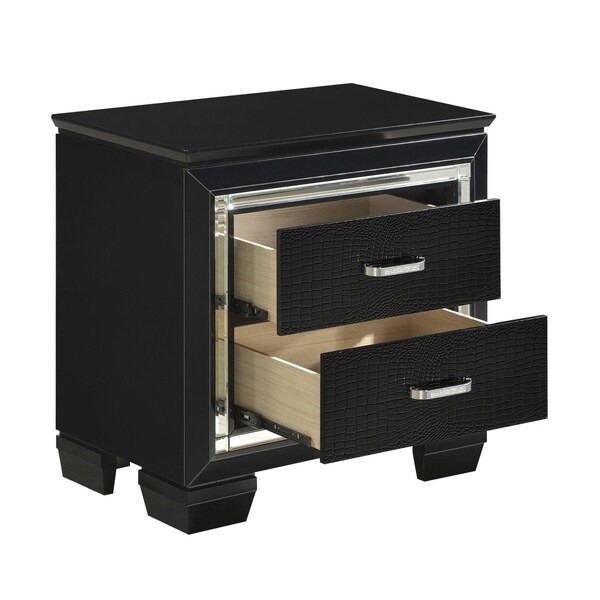 Homelegance Allura Night Stand, Black - 1916BK-4