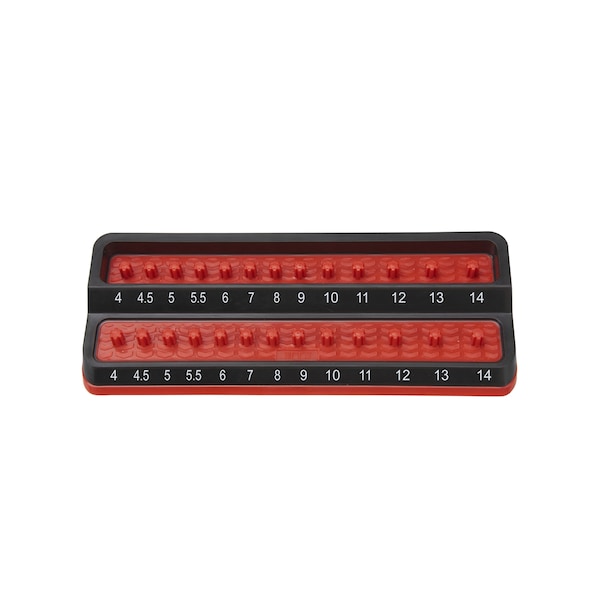 Mechanics Time Savers 1/4 In. Metric Peg Socket Holder Red - PSH25M-RED