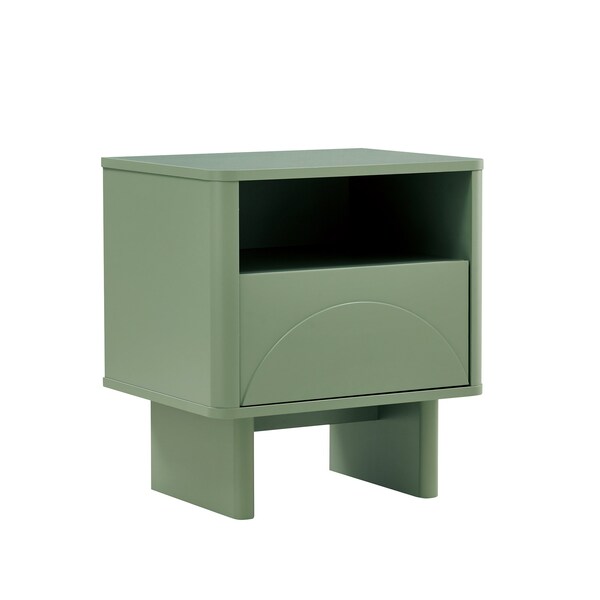 Manhattan Comfort Ella Nightstand in Sage Green - NS005-GR