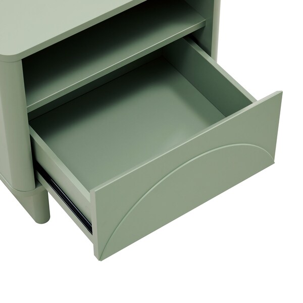 Manhattan Comfort Ella Nightstand in Sage Green - NS005-GR