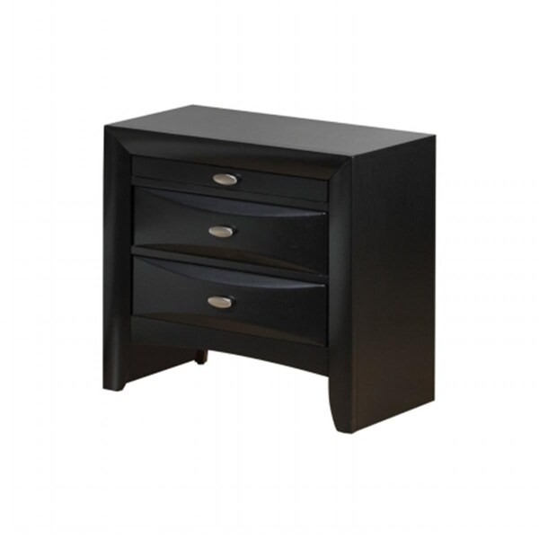 Convenience Concepts LINDA FD0011B -BL-NS M Linda Nightstand, Black - HI308045