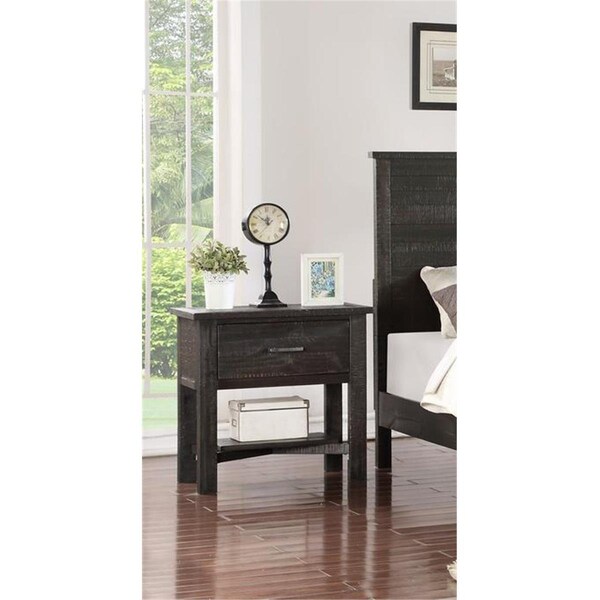 Deluxdesigns Wood Kids Bedroom Nightstand - Rustic - DE775585