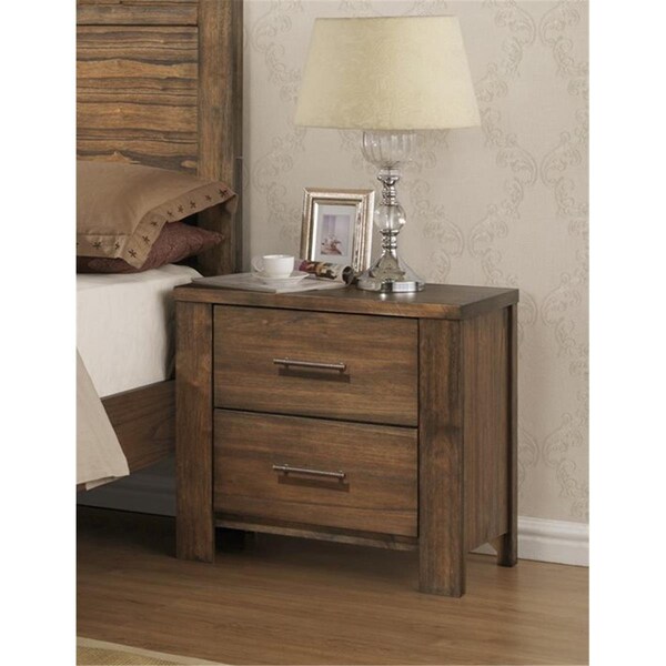 Progressive Furniture Brayden 2 Drawer Nightstand, Satin Mindi - 25 x 26 x 17 in. - B104-43