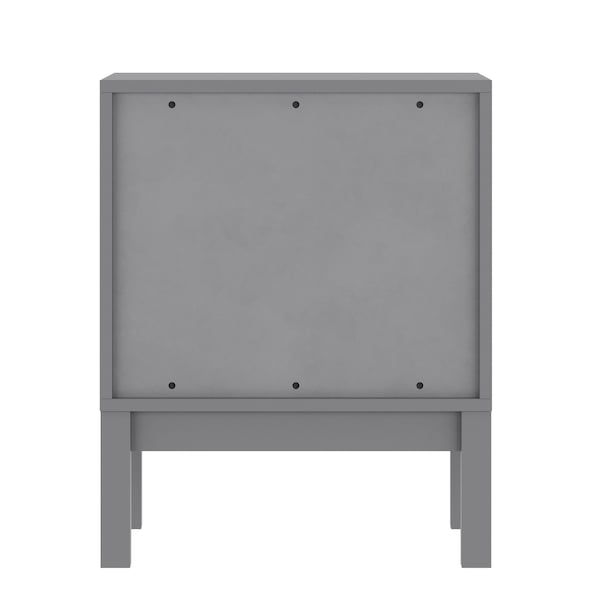 Flash Furniture Dallas Wooden Night Stand, Bedroom Side Table with 2 Storage Drawers for Kids in Gray - MG-9007-1-2NS-GY-GG
