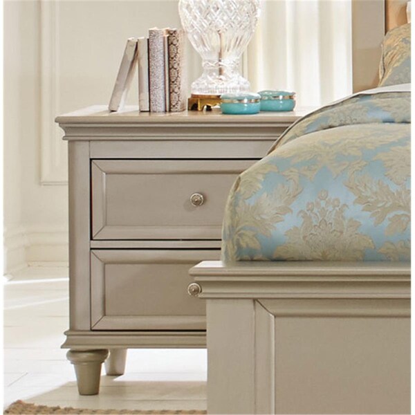 Home Elegance Homelegance  Celandine Collection Night Stand, Silver - 28 x 17 x 28.75 in. - 1928-4