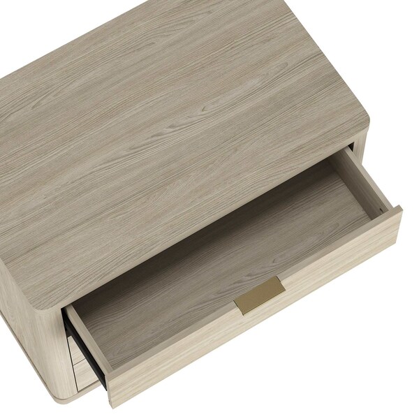 Manhattan Comfort Evelyn 32in Nightstand 4.0 in Natural - Set of 2 - 2-NS014-NA