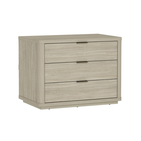 Manhattan Comfort Evelyn 32in Nightstand 4.0 in Natural - Set of 2 - 2-NS014-NA