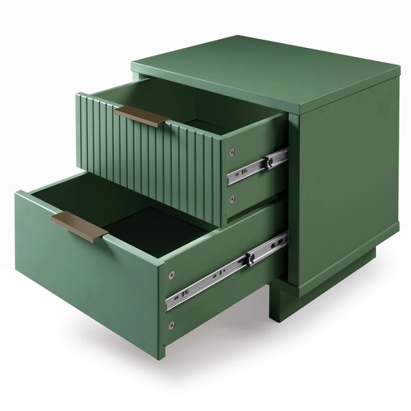 Manhattan Comfort Granville Nightstand 2.0 in Sage Green - NS-5013