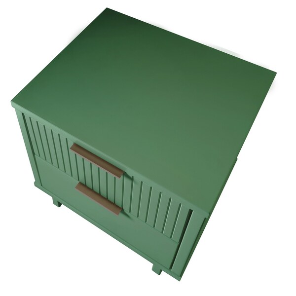 Manhattan Comfort Granville Nightstand 2.0 in Sage Green - NS-5013