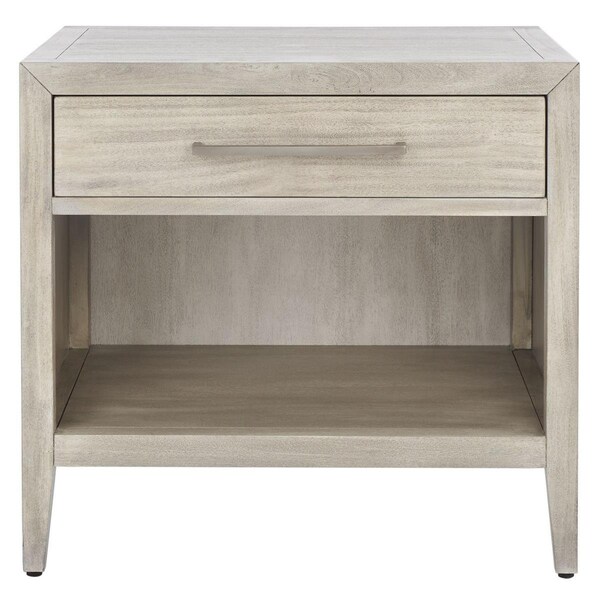 Safavieh Ariella 1 Drawer Wood Nightstand, Light Grey - SFV7702C
