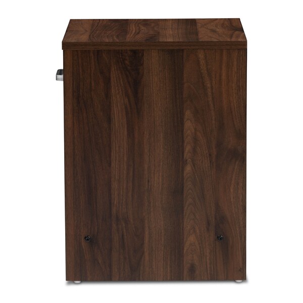Baxton Studio Hansel Modern 1-Drawer Dark Brown and Dark Grey Finished Nightstand - 147-8258