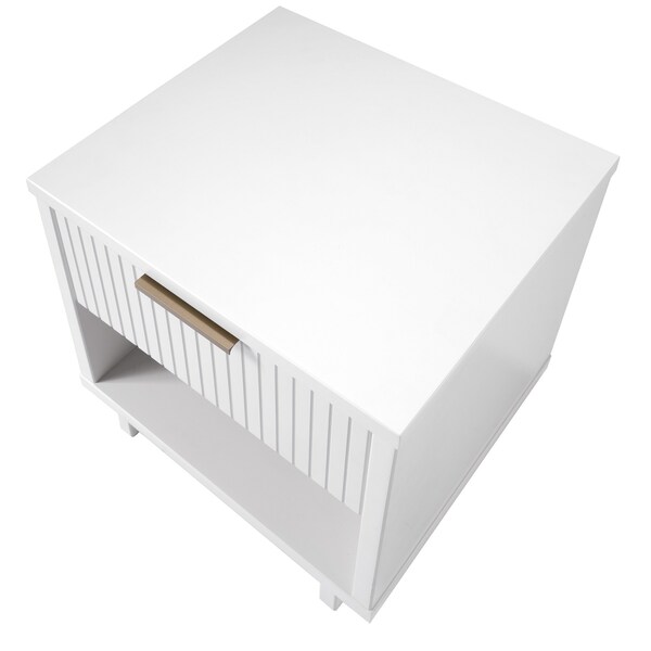 Manhattan Comfort Granville Nightstand 1.0 in White - NS-5001