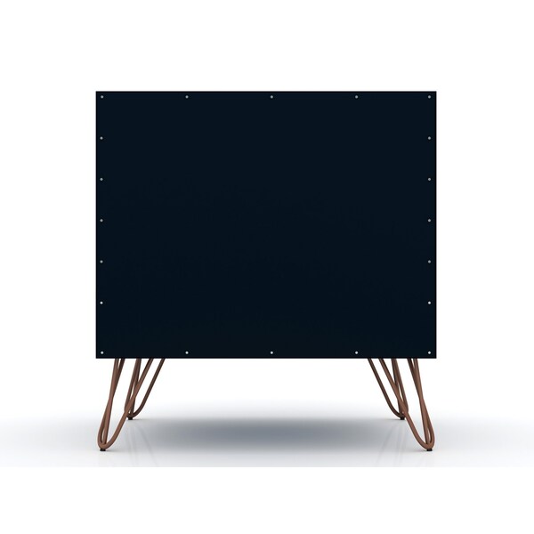 Manhattan Comfort Rockefeller Nightstand 1.0 in Tatiana Midnight Blue (Set of 2) - 2-101GMC4