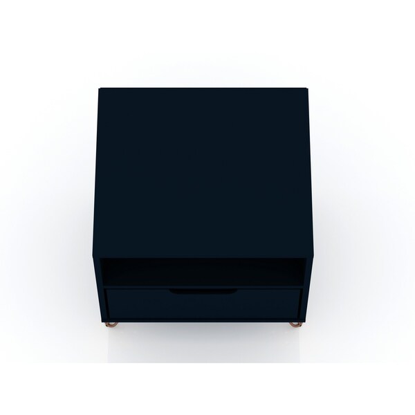 Manhattan Comfort Rockefeller Nightstand 1.0 in Tatiana Midnight Blue (Set of 2) - 2-101GMC4