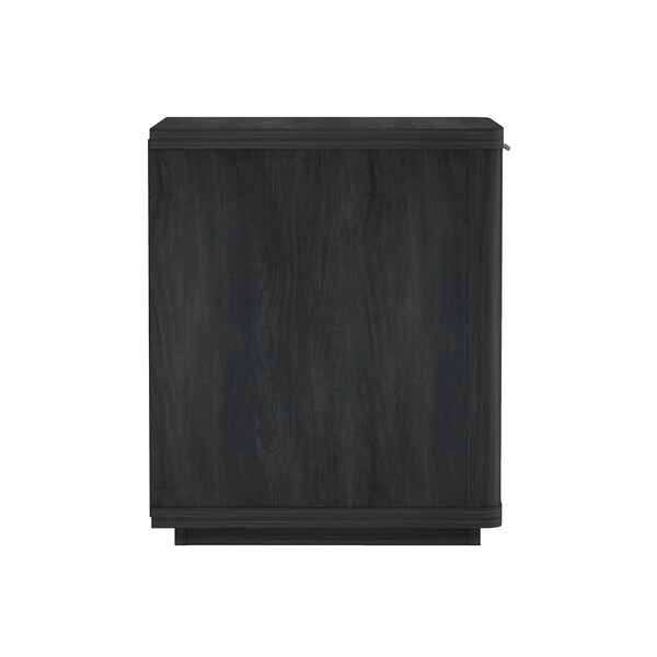 Manhattan Comfort Evelyn Nightstand in Charcoal Grey - Set of 2 - 2-NS011-CH